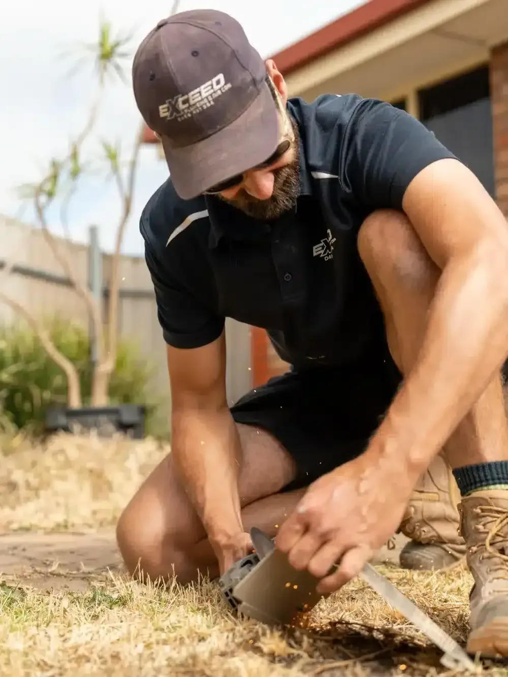 A Gilles Plains plumber at work on a job